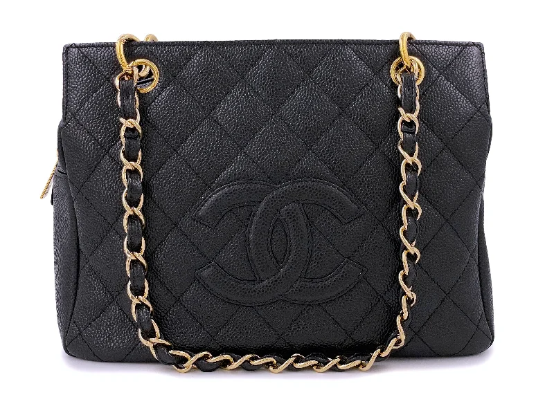 Chanel Small Crossbody Bag for TravelChanel 2007 Vintage Caviar Petite Timeless Shopper Tote PTT Bag Black GHW