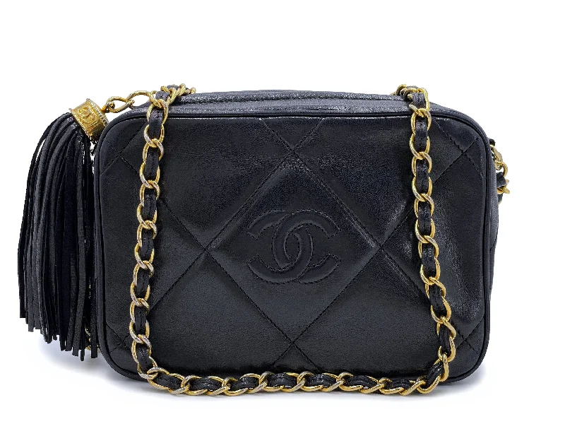 Chanel Lightweight Handbag for Daily ErrandsChanel Vintage Mini Camera Case Bag 1987 24k GHW Black Lambskin SUY