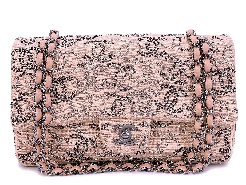 Chanel Small Crossbody Bag for TravelChanel 2019 Pink Studded CCs Canvas Logomania Flap Bag RHW YA6