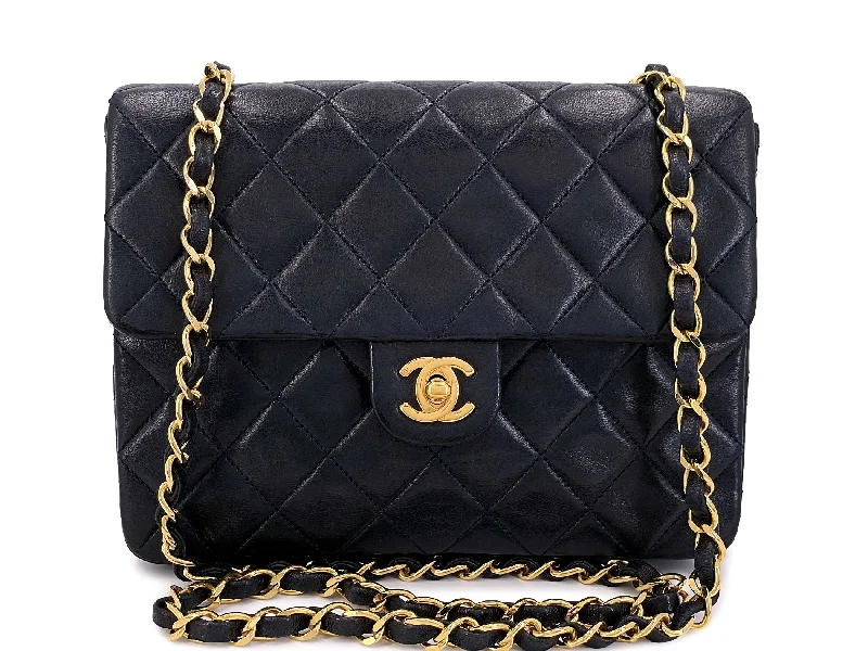 Chanel Black Handbag for Business MeetingsChanel Vintage Black Mini Flap Bag Classic Lambskin 20cm 24k GHW