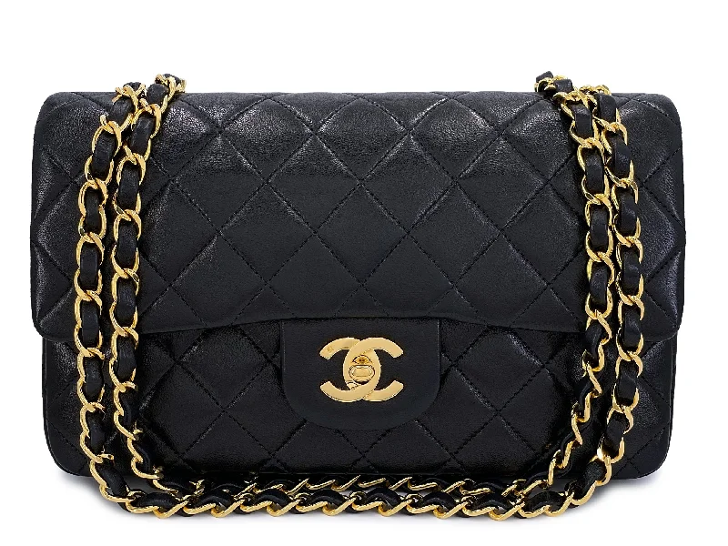 Chanel Lightweight Handbag for Daily ErrandsChanel 1991 Vintage Black Small Classic Double Flap Bag 24k GHW Lambskin