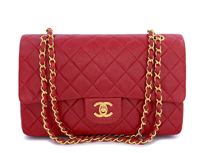 Chanel Medium Tote Bag for Office LadiesChanel 1989 Vintage Red Medium Classic Flap Bag 24k GHW Lambskin