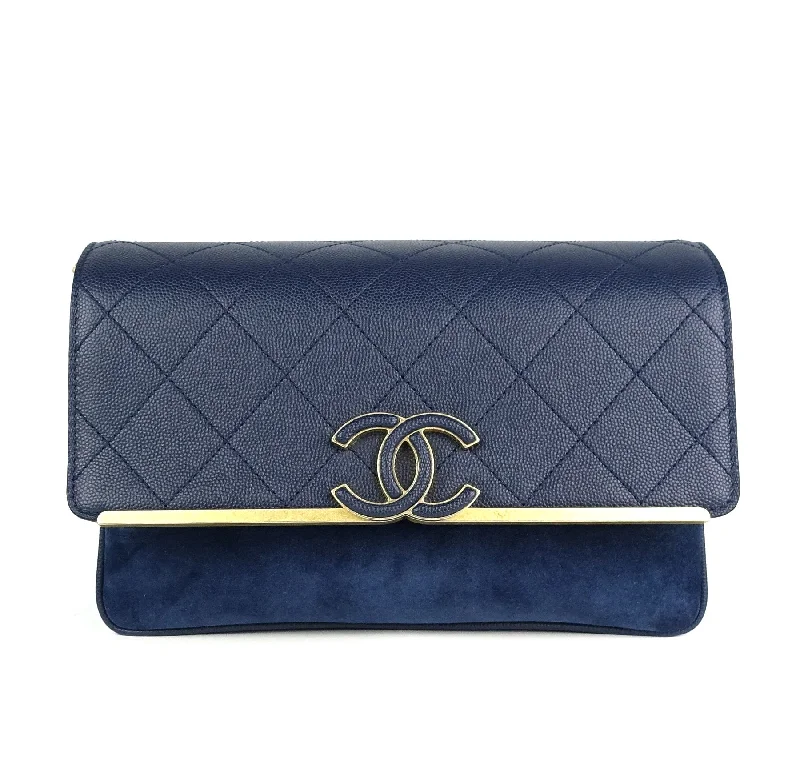 Chanel Small Crossbody Bag for TravelLady Coco Caviar Leather and Suede Small Bag