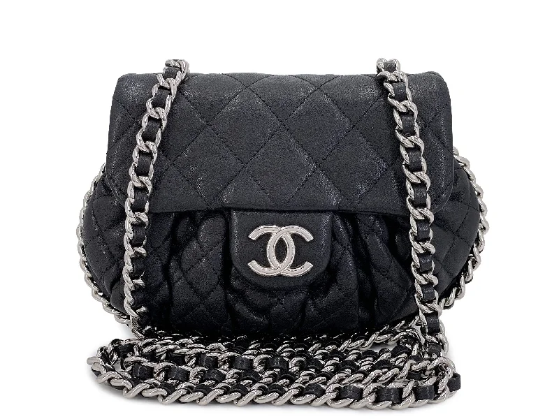 Chanel New Arrival Handbag with Gold HardwareChanel Black Mini Chain Around Flap Crossbody Messenger Bag SHW