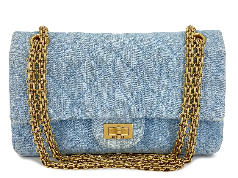 Chanel Handbag with Adjustable Strap for ComfortChanel Blue Reissue Flap Bag 226 Double Flap 2.55 Medium-Large GHW 2016