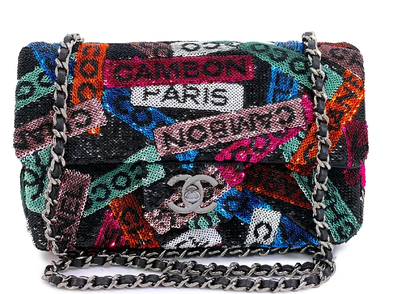 Chanel Medium Tote Bag for Office LadiesChanel Rainbow Glitter-Sequin Mini Flap Bag 24C Multicolor Rectangular RHW