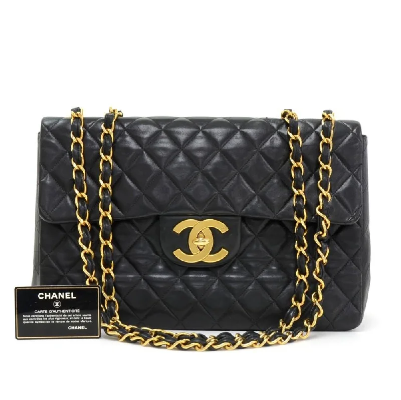 Chanel All - Match Handbag for Versatile StylingQuilted Lambskin Leather Maxi Bag