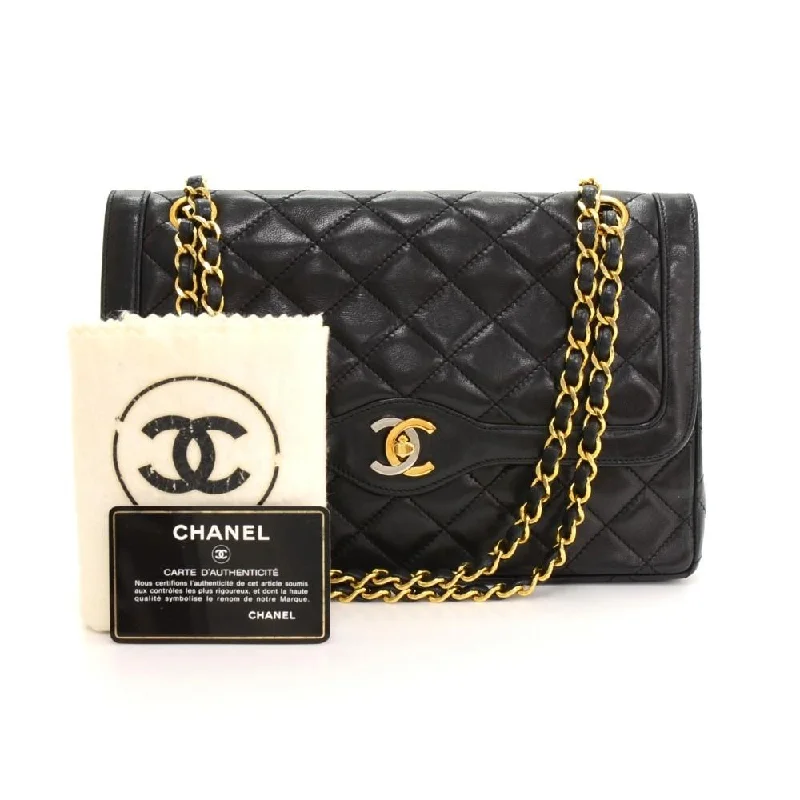 Chanel Black Handbag for Business MeetingsDouble Flap Quilted Leather Bag