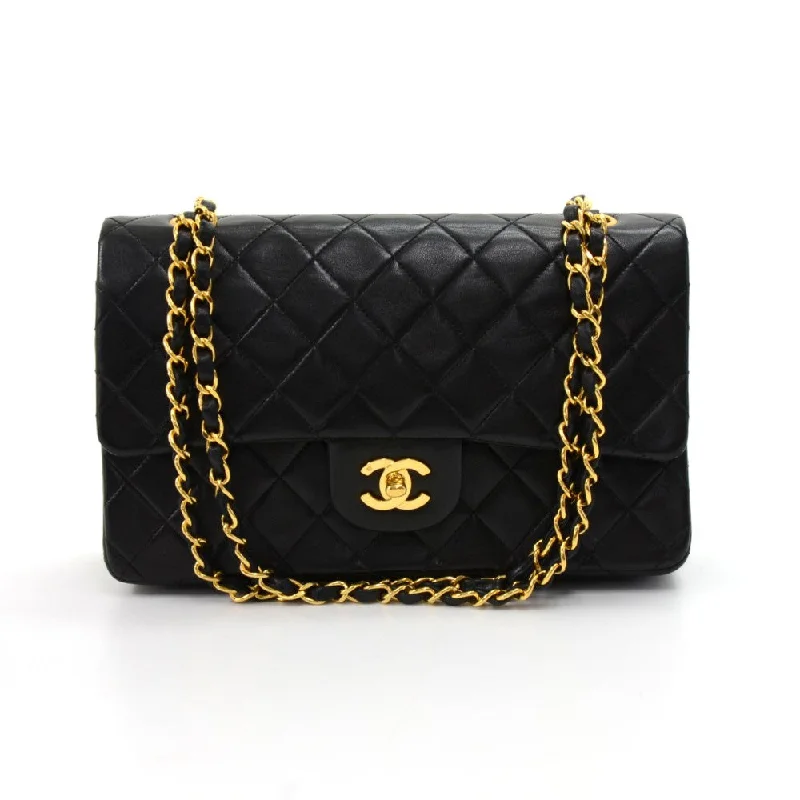 Chanel All - Match Handbag for Versatile StylingDouble Flap Quilted Lambskin Leather Bag