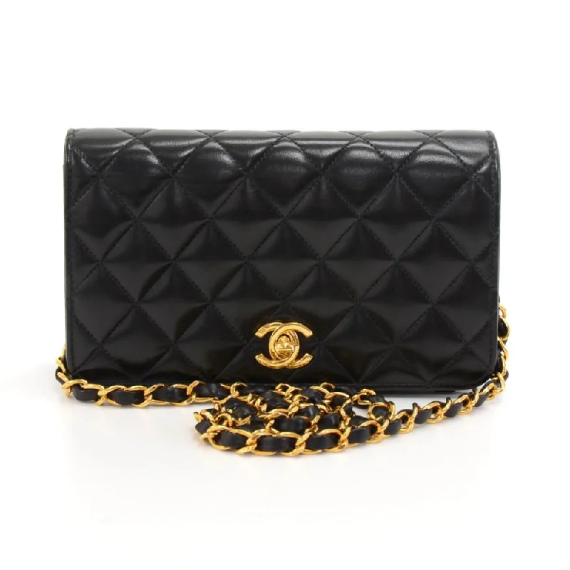 Chanel Handbag with Adjustable Strap for ComfortMini Quilted Lambskin Leather Single Flap Shoulder Bag