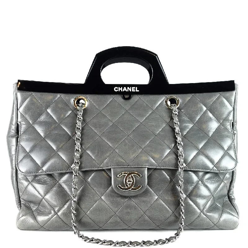 Chanel Lightweight Handbag for Daily ErrandsDelivery Large Glazed Calf Leather Bag