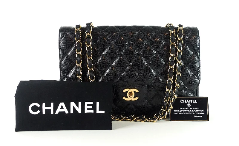 Chanel Black Handbag for Business MeetingsCaviar Leather Jumbo Flap Bag