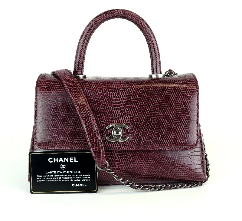 Chanel Colorful Handbag for Spring OutfitsCC Flap Rolled Top Handle Lizard Small Bag