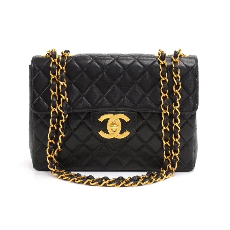 Chanel Lightweight Handbag for Daily ErrandsLambskin Leather Jumbo Flap Bag