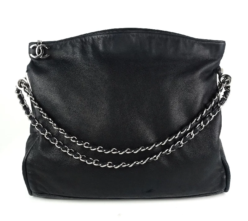 Chanel Luxury Handbag for High - End EventsSmooth Lambskin Leather CC Pull Tab Tote Bag