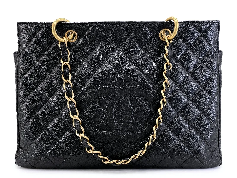 Chanel Small Crossbody Bag for TravelChanel Vintage Black Caviar Original GST Grand Shopper Tote Bag 24k GHW  MKS