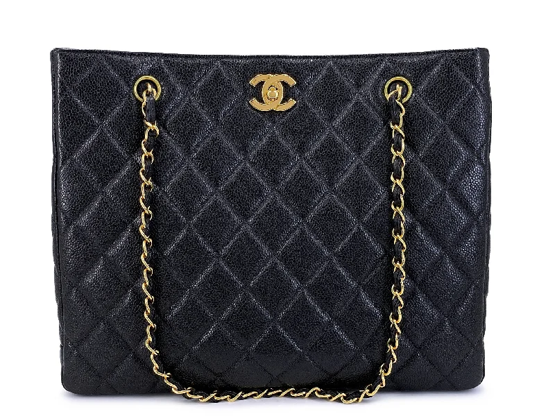 Chanel Vintage Inspired Handbag for Retro LoversChanel Vintage Caviar Clasp Tote Bag Classic Medium Shopper 24k GHW 1996