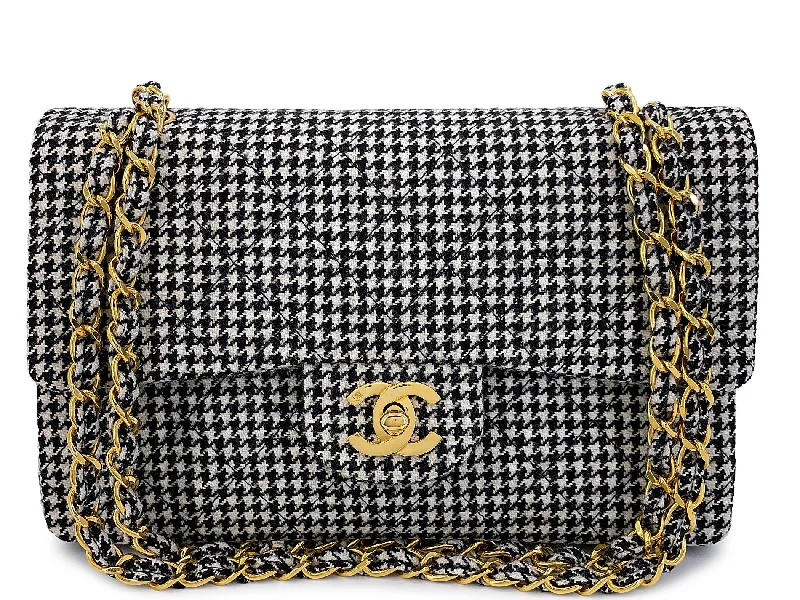 Chanel Colorful Handbag for Spring OutfitsChanel Vintage Houndstooth Small Classic Flap Bag 1991 Rare 24k GHW Double