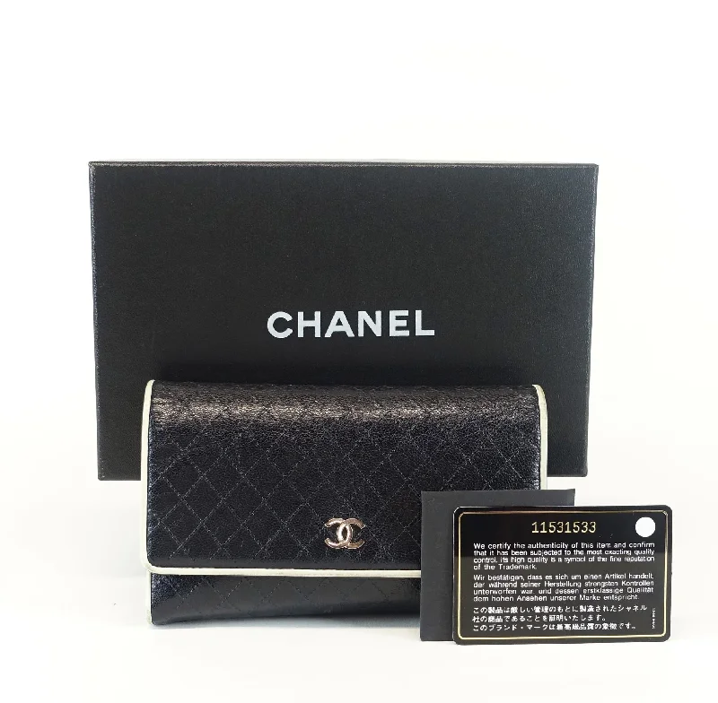 Chanel Luxury Handbag for High - End EventsQuilted Caviar Leather Wallet