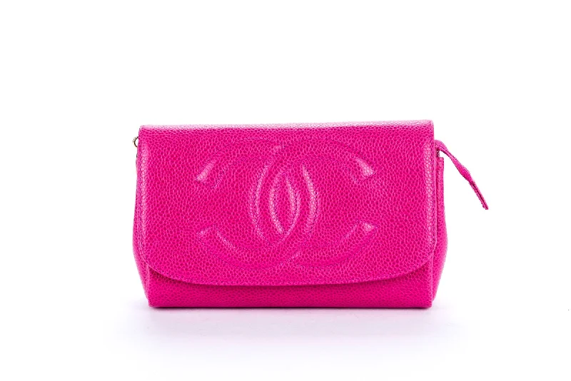 Chanel Limited Edition Handbag for CollectorsChanel Timeless Pink Caviar Leather Pouch with Card & Box