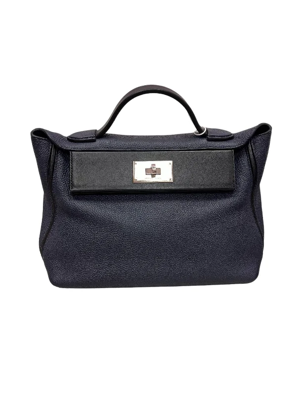 Trendy Hermes Bolide Bags in Metallic FinishesHermes 24/24 Size 29 Blue Nuit/Black PHW SYCK1469