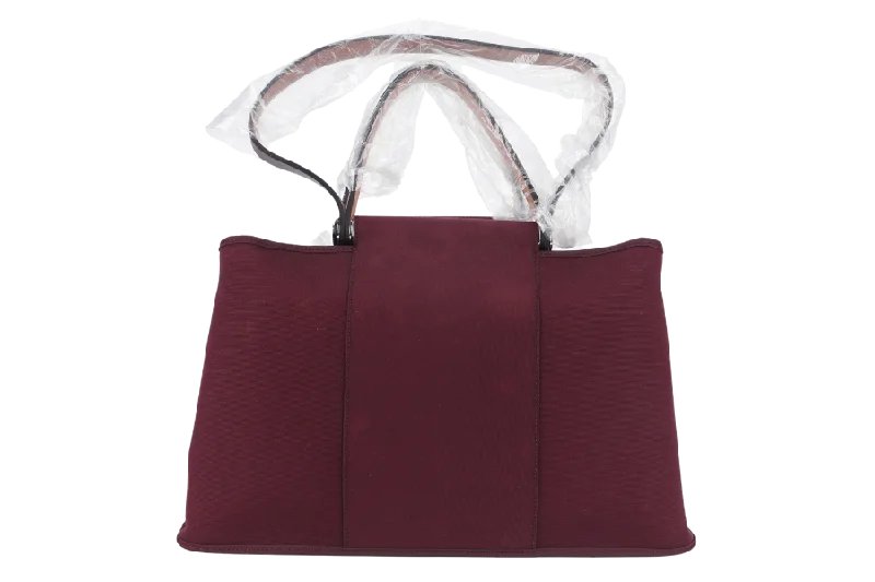 Kids' - Sized Hermes - Inspired Mini Bags for Young FashionistasHERMES CABAG ELAN 39 BURGUNDY VELVET PHW STAMP T (YEAR 2015) WITH DUST COVER