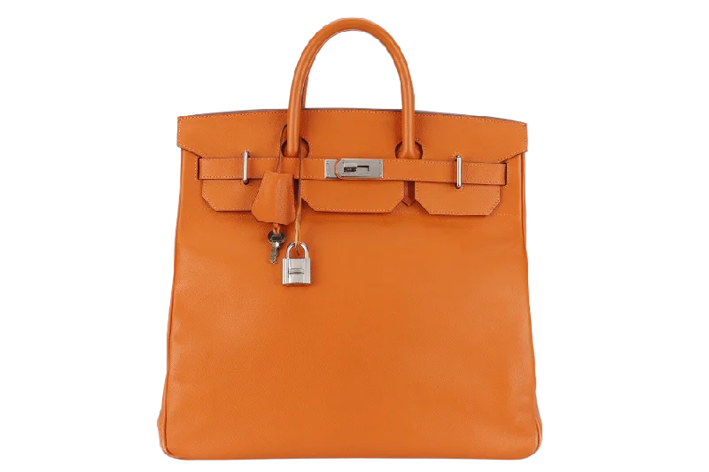 Hermes Constance Bags in Limited - Edition ColorwaysHERMES HAC 40CM FEU COLOR EPSOM LEATHER PALLADIUM HARDWARE STAMP L SQUARE (2008) WITH KEYS LOCK NO DUST COVER