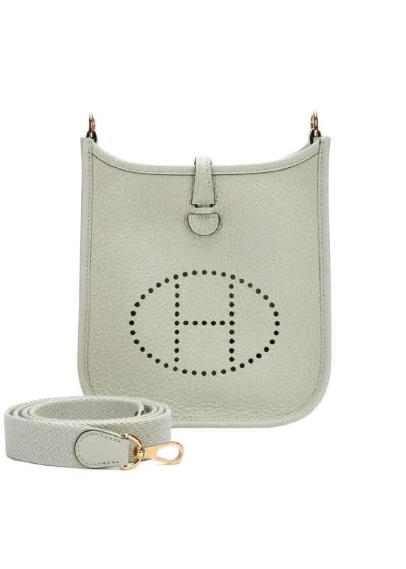 Affordable Replica - Quality Hermes - Inspired BagsHermes Mini Evelyn Gris Neve Clemence GHW #U SKC1697