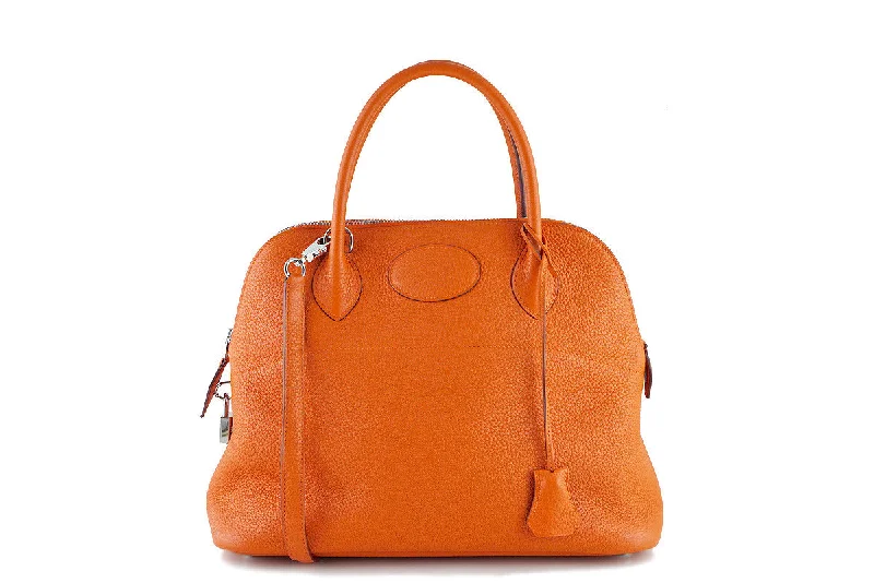 Kids' - Sized Hermes - Inspired Mini Bags for Young FashionistasHermes Orange 31cm Bolide Shoulder Tote Bag, "P" stamp PHW