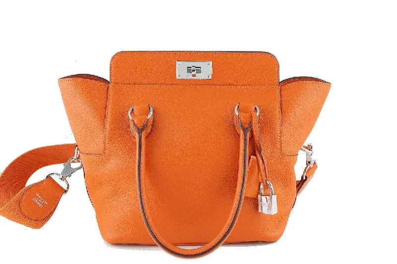 Color - Blocked Hermes Bags for a Bold Fashion StatementHermes Toolbox, 20cm Orange Swift Shoulder Bag