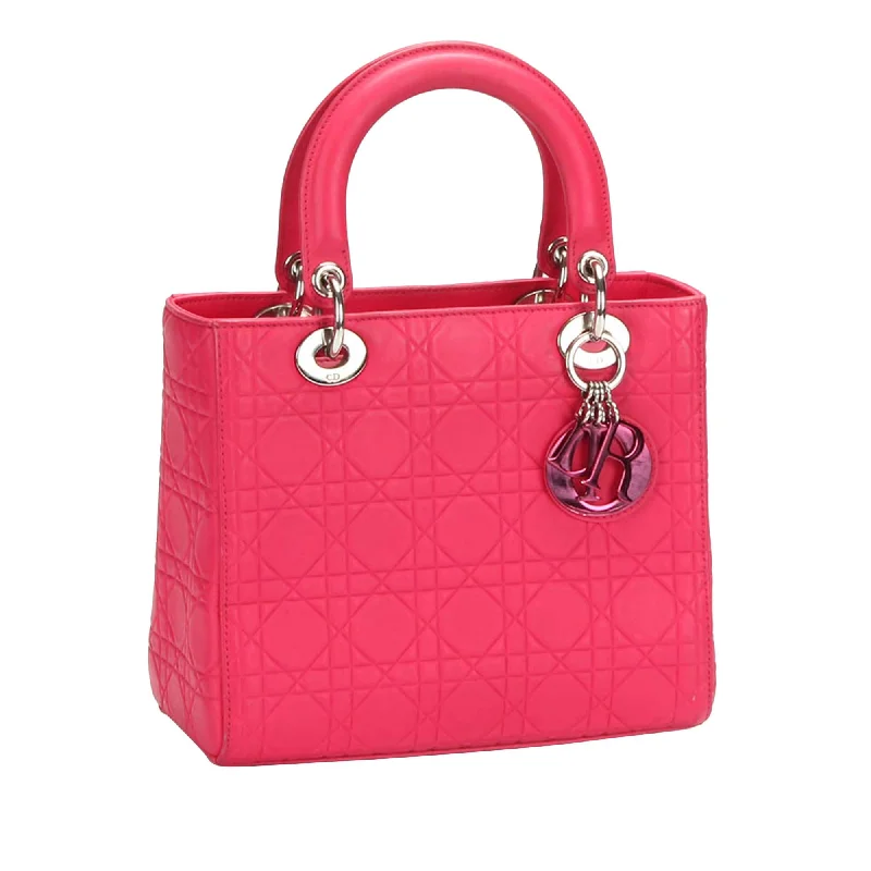 Christian Dior bags with a quilted pattern and gold - toned hardwareDior Cannage Lady Dior Leather Satchel (SHG-IOiIje)