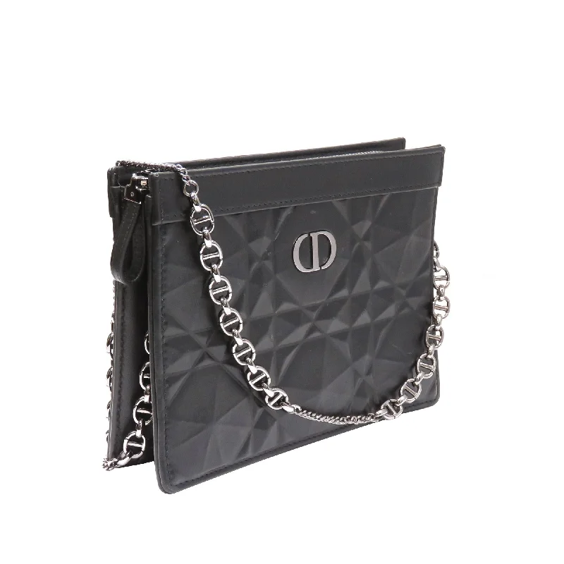 Contemporary Christian Dior handbags with a unique shapeDior Caro Zipped Pouch with Chain (SHG-vNjlJu)