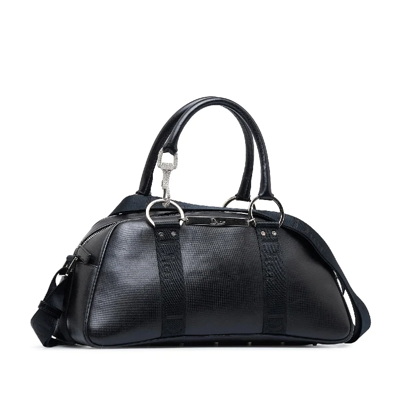 Christian Dior Saddle bags with a studded trim for a bold lookDior Crystal Hook Bowling Bag (SHG-qSfJ1L)