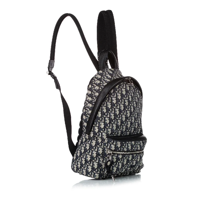 High - fashion Christian Dior bags with a geometric patternDior Dior Oblique Canvas Backpack (SHG-30870)