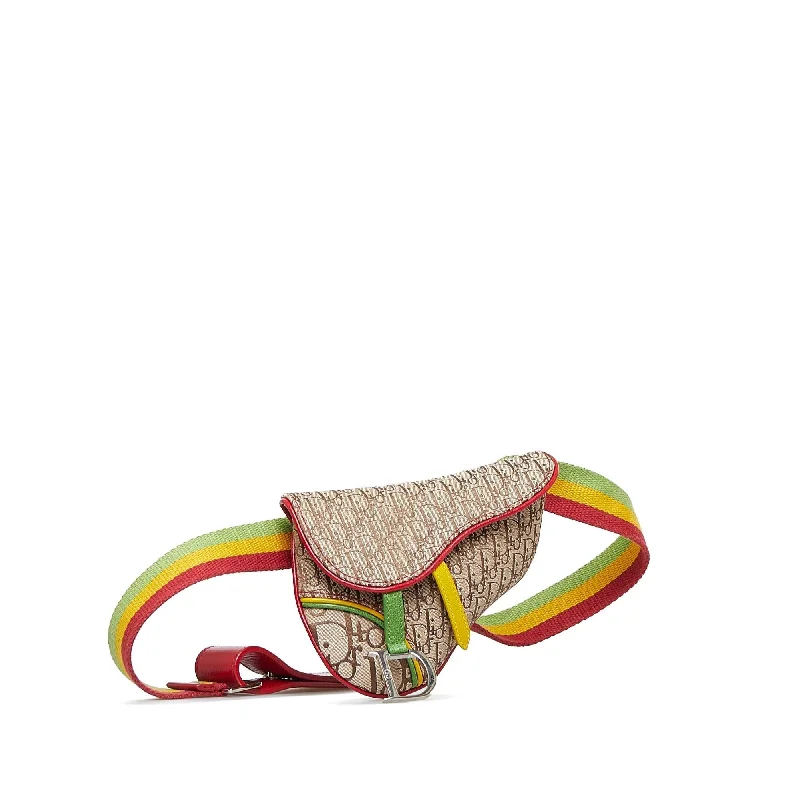 Christian Dior handbags with a removable shoulder strap for versatilityDior Dior Oblique Saddle Rasta Belt Bag (SHG-UFHVNe)