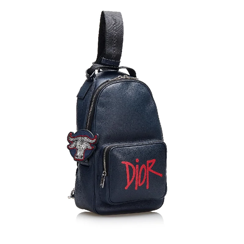 Christian Dior handbags with a snap - button closure and a decorative buckleDior Dior x Shawn Stussy Year of the Ox Sling (SHG-14wGt5)