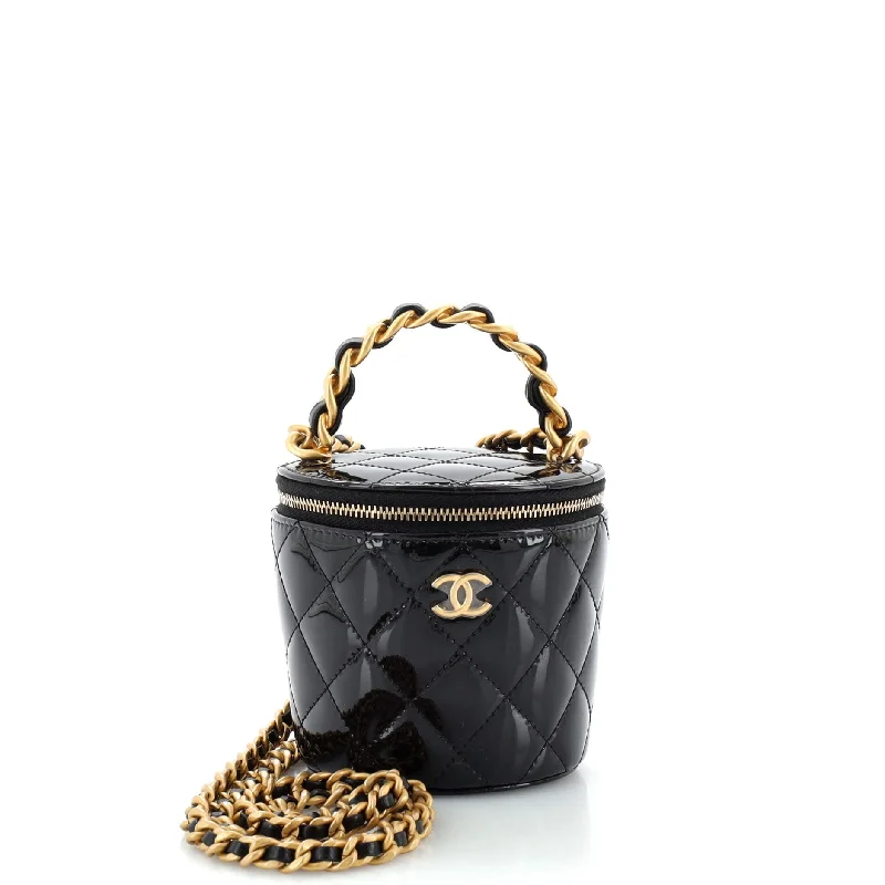 Afternoon Tea Vanity Bucket Bag Quilted Patent