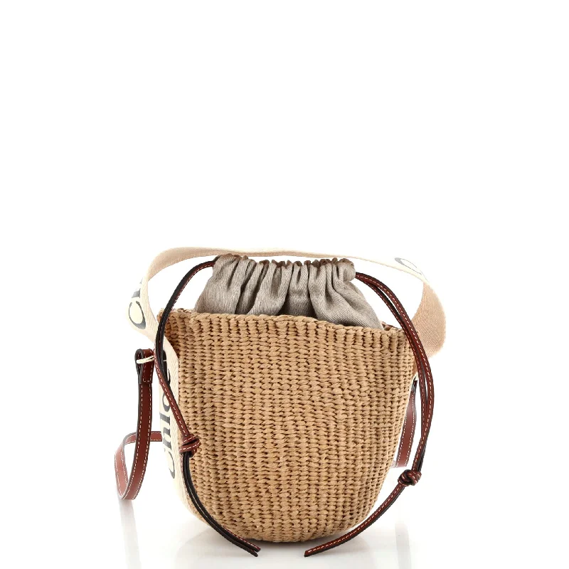 x Mifuko Woody Basket Bag Raffia Small