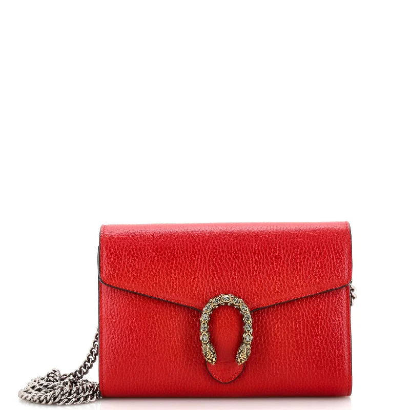 Dionysus Chain Wallet Leather with Embellished Detail Small