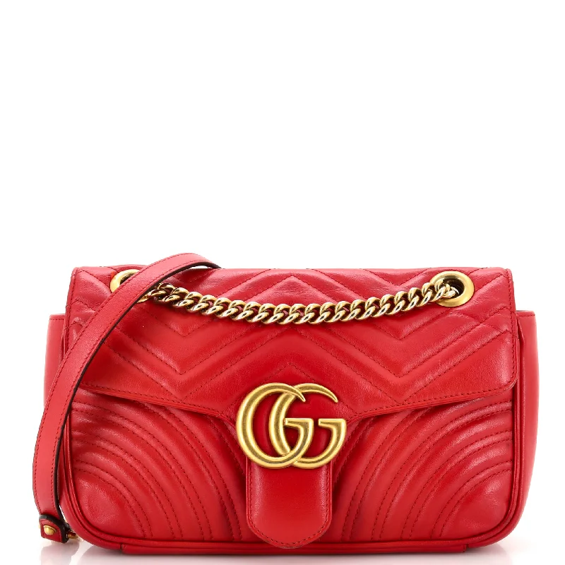 GG Marmont Flap Bag Matelasse Leather Medium