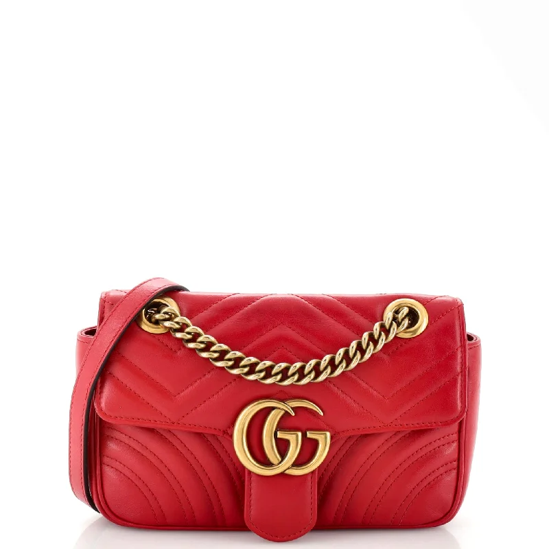 GG Marmont Flap Bag Matelasse Leather Mini