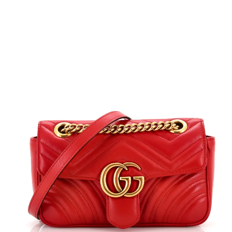 GG Marmont Flap Bag Matelasse Leather Mini