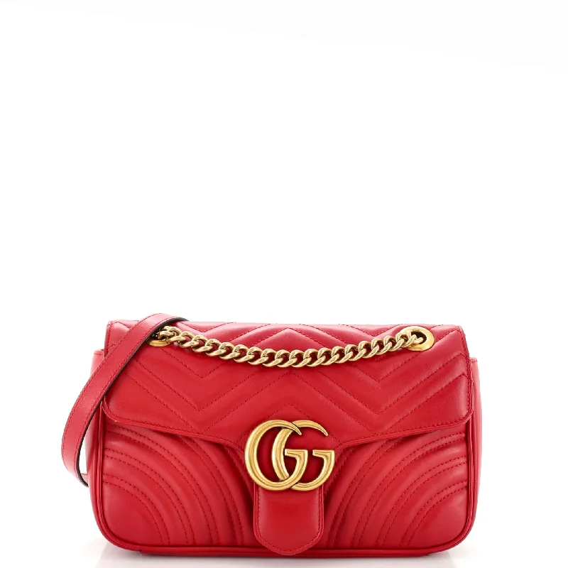 GG Marmont Flap Bag Matelasse Leather Small