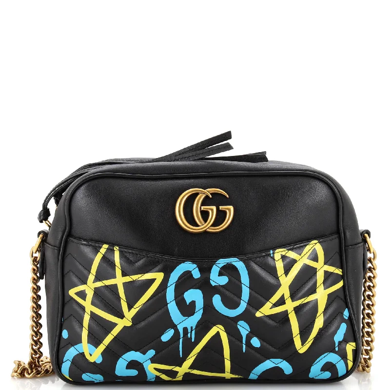 GG Marmont Shoulder Bag GucciGhost Matelasse Leather Medium