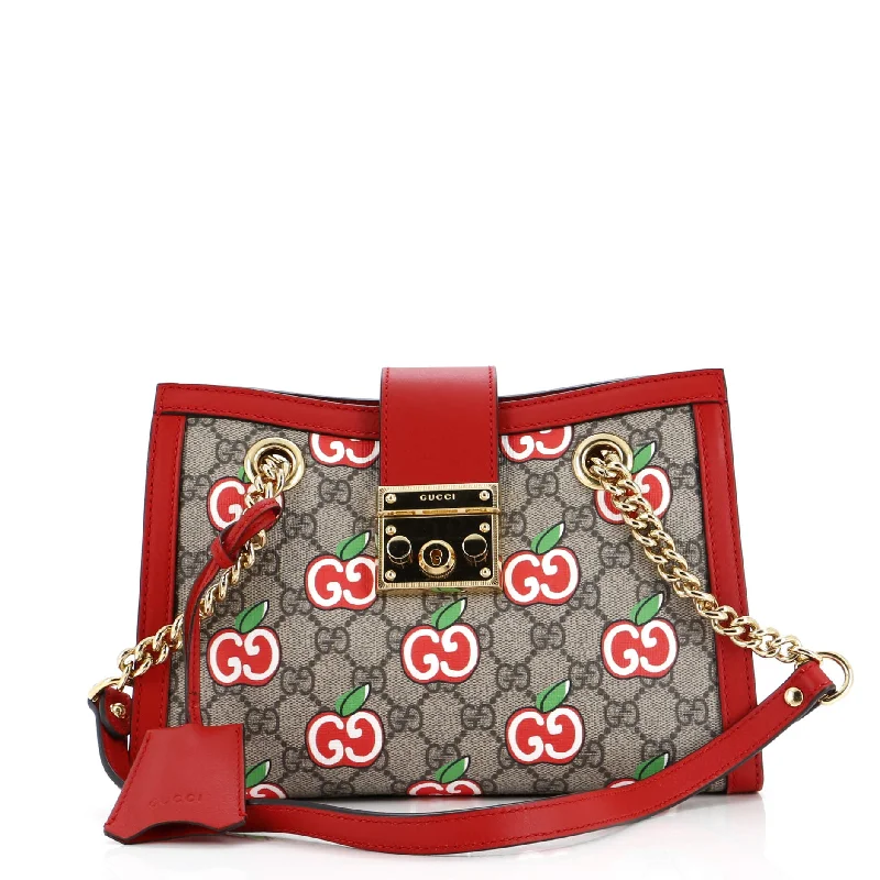 Padlock Chain Tote Printed GG Coated Canvas Small