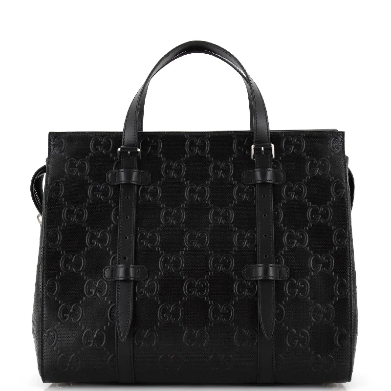 Tote Bag GG Embossed Perforated Leather